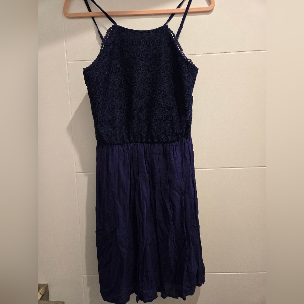 NWT Lily Rose Navy Blue Dress (Kohls)